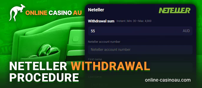 Step 3: Choose Neteller for Withdrawal