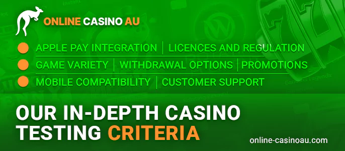 <b>Apple Pay Functionality</b>: We scrutinize the integration of Apple Pay for deposits, confirming the process is quick, intuitive, and safe. Casinos must transparently support Apple Pay, providing comprehensive user guides.