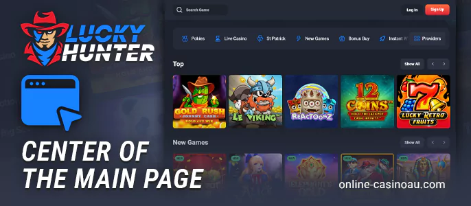 Let's talk about the sleek, modern design of Lucky Hunter Casino