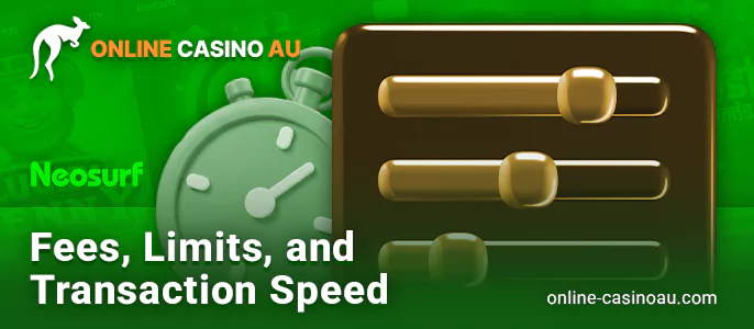 <b>Payments</b>: Instant deposits with Neosurf are the norm, beginning from a minimum of AU$30. For withdrawals, players must opt for different methods like bank transfers or e-wallets.
