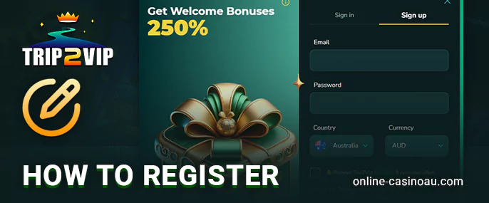 <b>Launch the Casino</b>. Head to the official Trip2vip site.